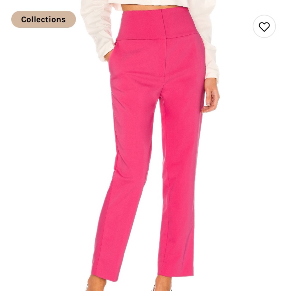 NWT GRLFRND Cameron Trouser in Bright Pink
